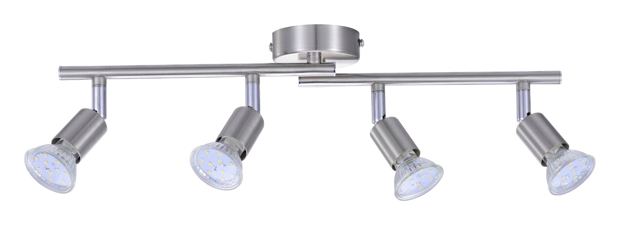 POCOline Spotbalken Joris nickel matt Metall L: ca. 50 cm GU10 4 Brennstellen