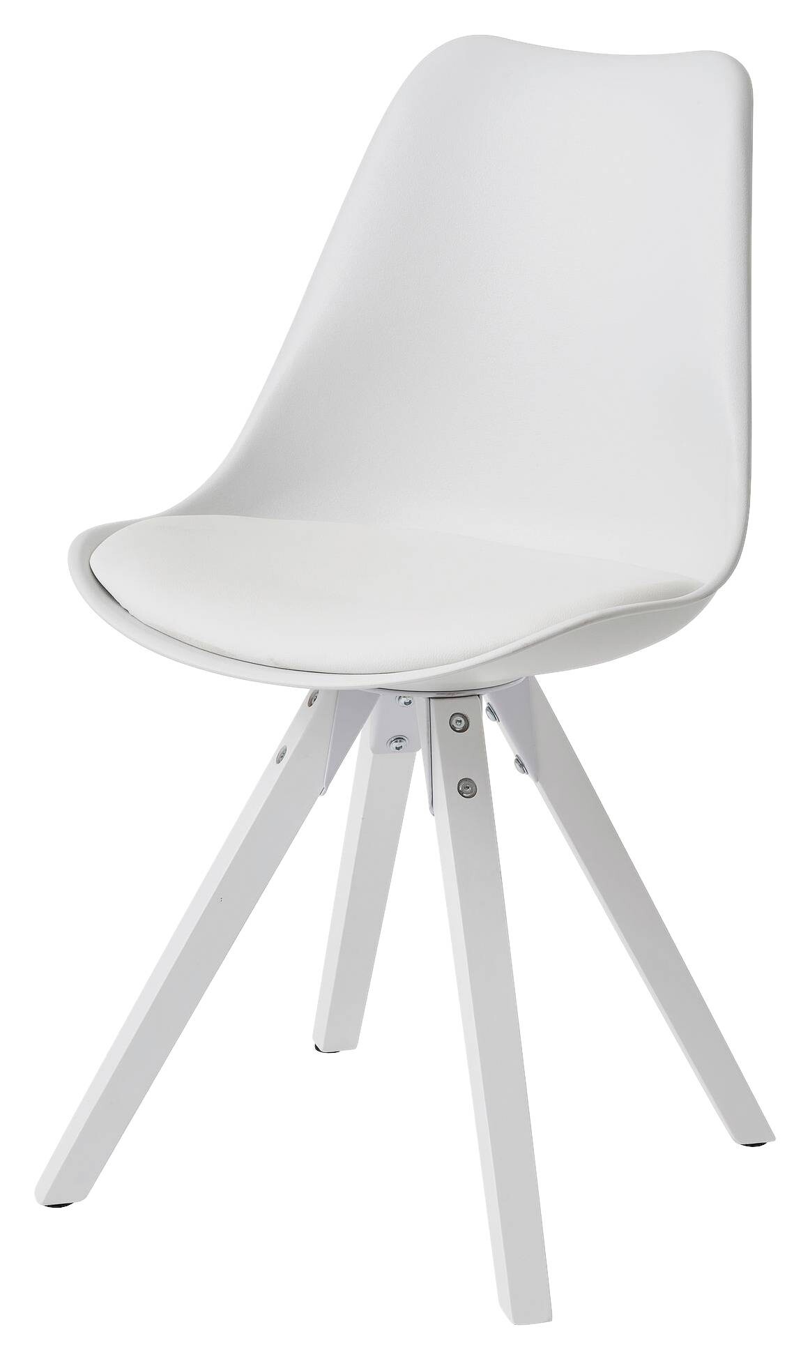 Stuhl 2er-Set. weiß B/H/T: ca. 49x87x52 cm