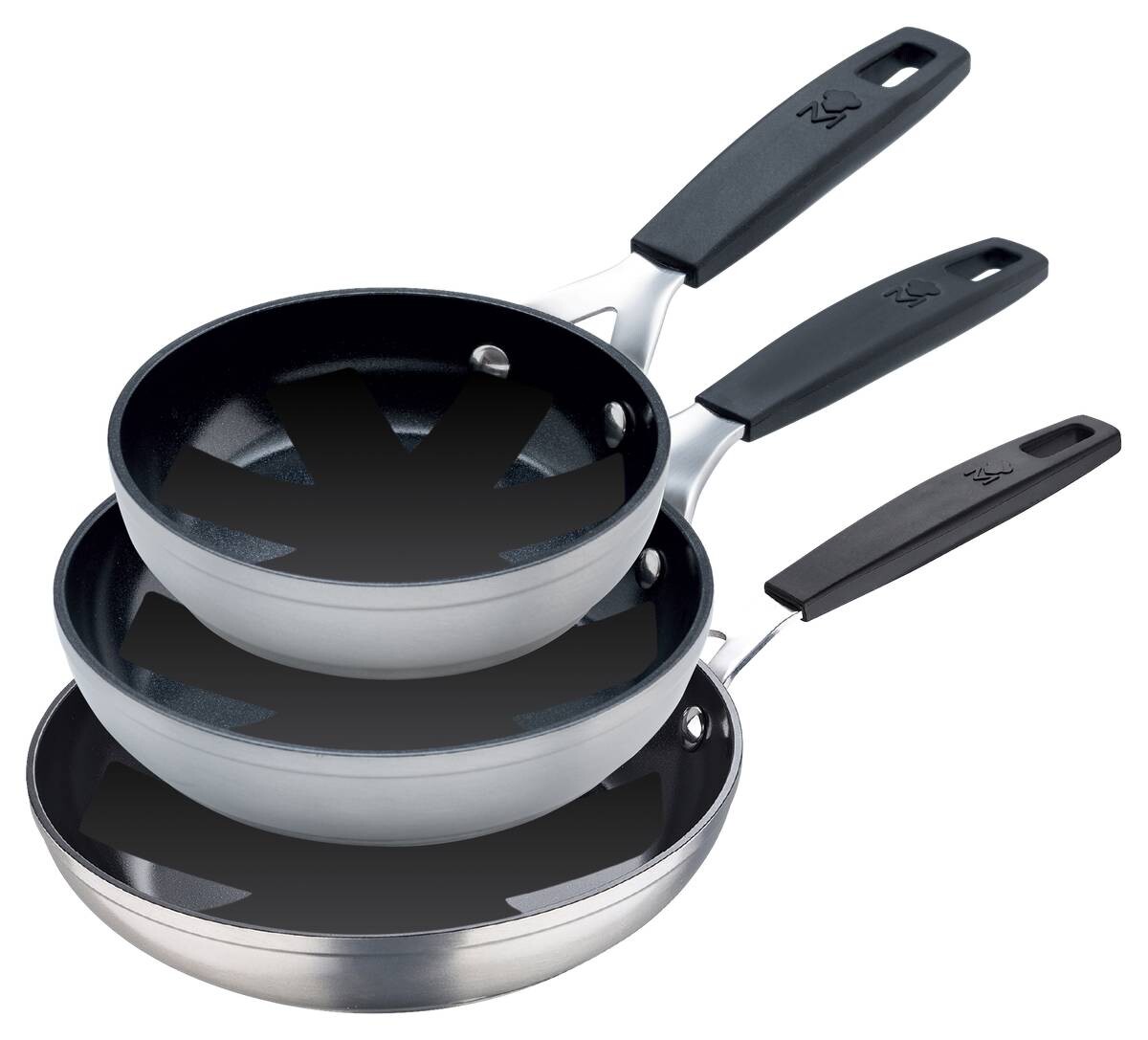 MASTERPRO Pfannenset Smart silber Aluminium 3 tlg.