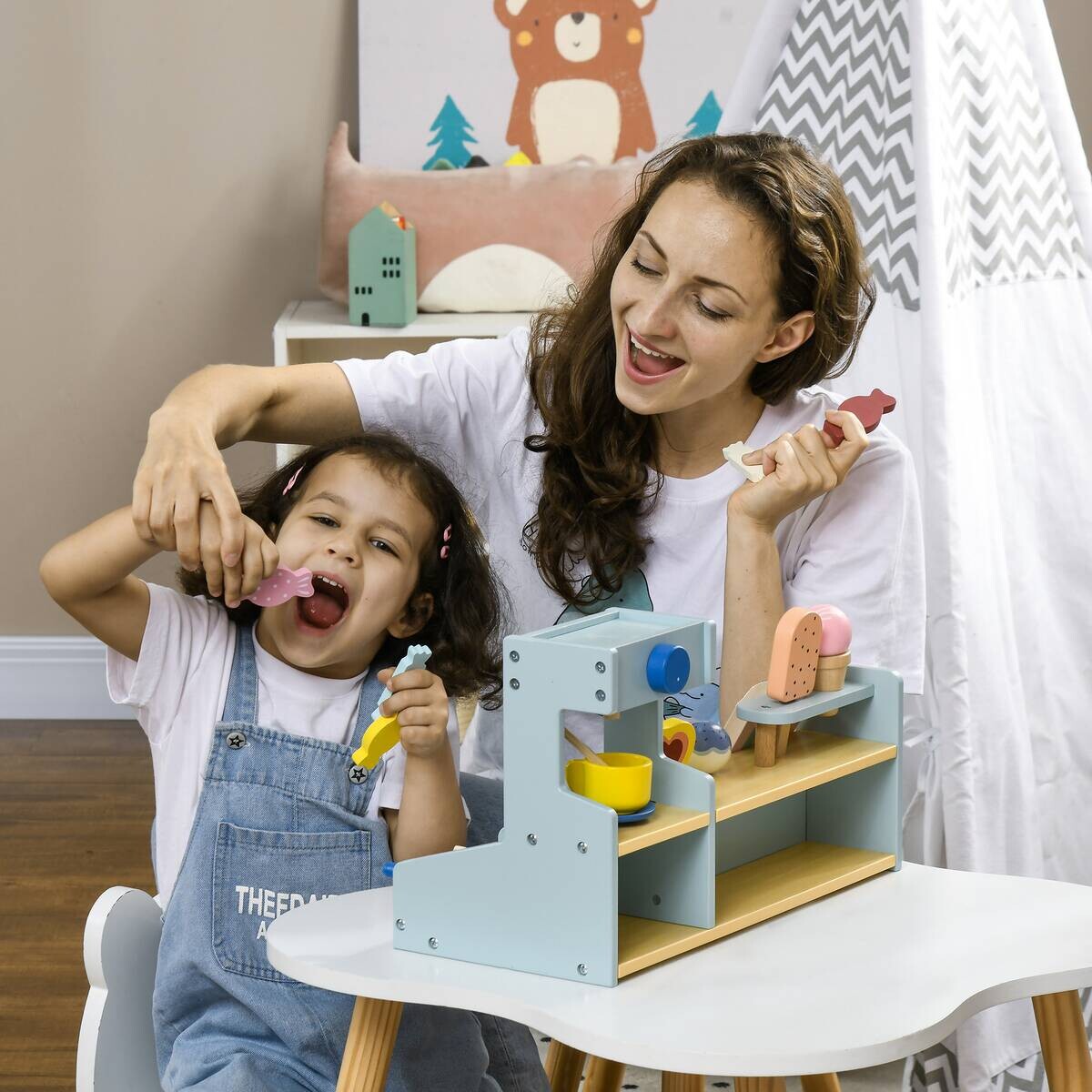 AIYAPLAY Spiel-Eisdiele B/H/L: ca. 20x24,5x42 cm