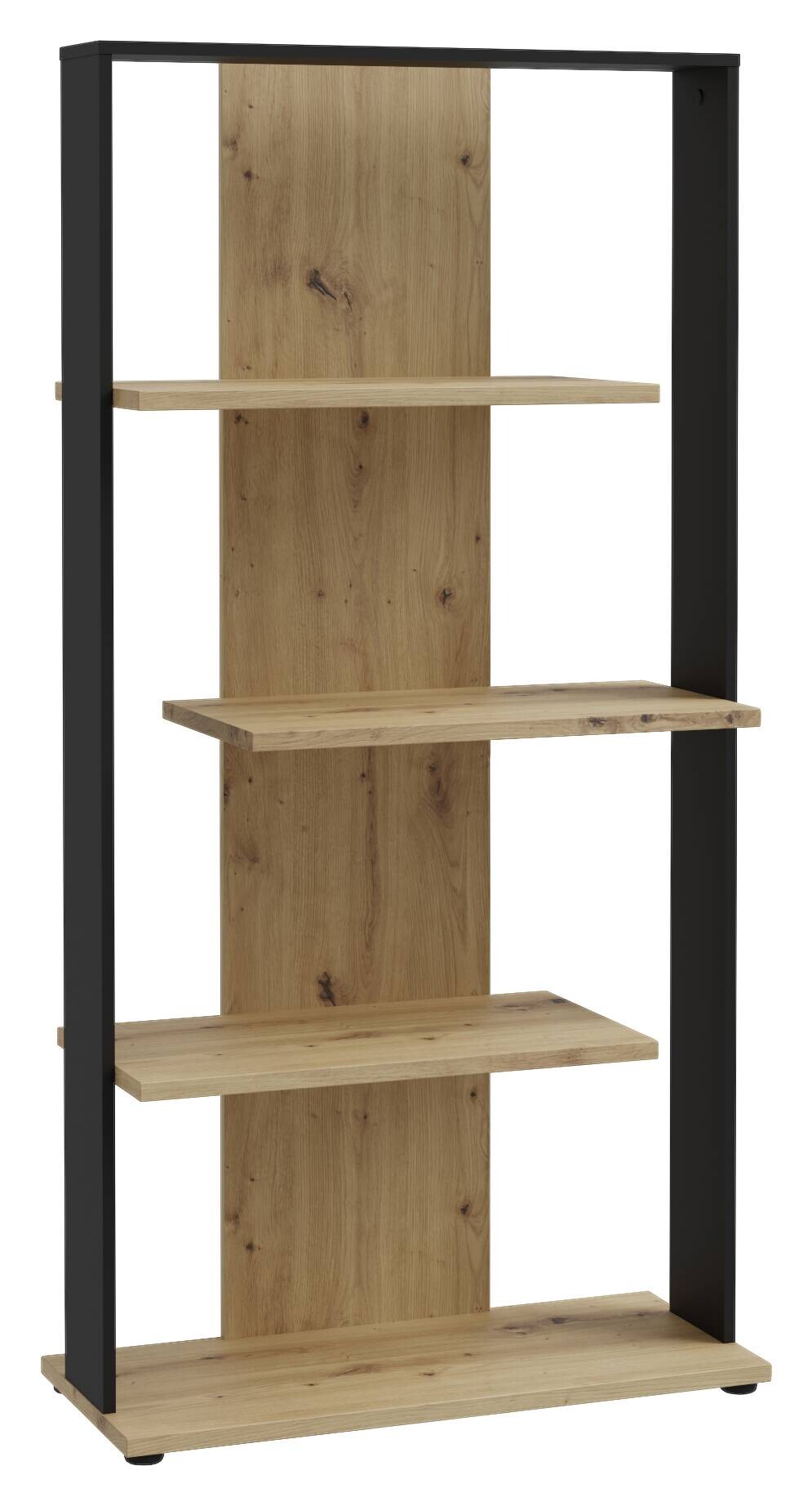 Regal  Eiche Artisan Nachbildung schwarz B/H/T: ca. 80x159x35 cm