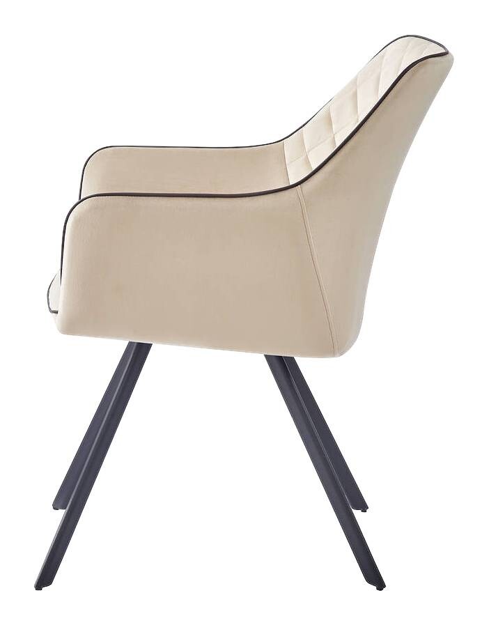 Stuhl Amber 100 beige Microfaser B/H/T: ca. 58x85x64,5 cm