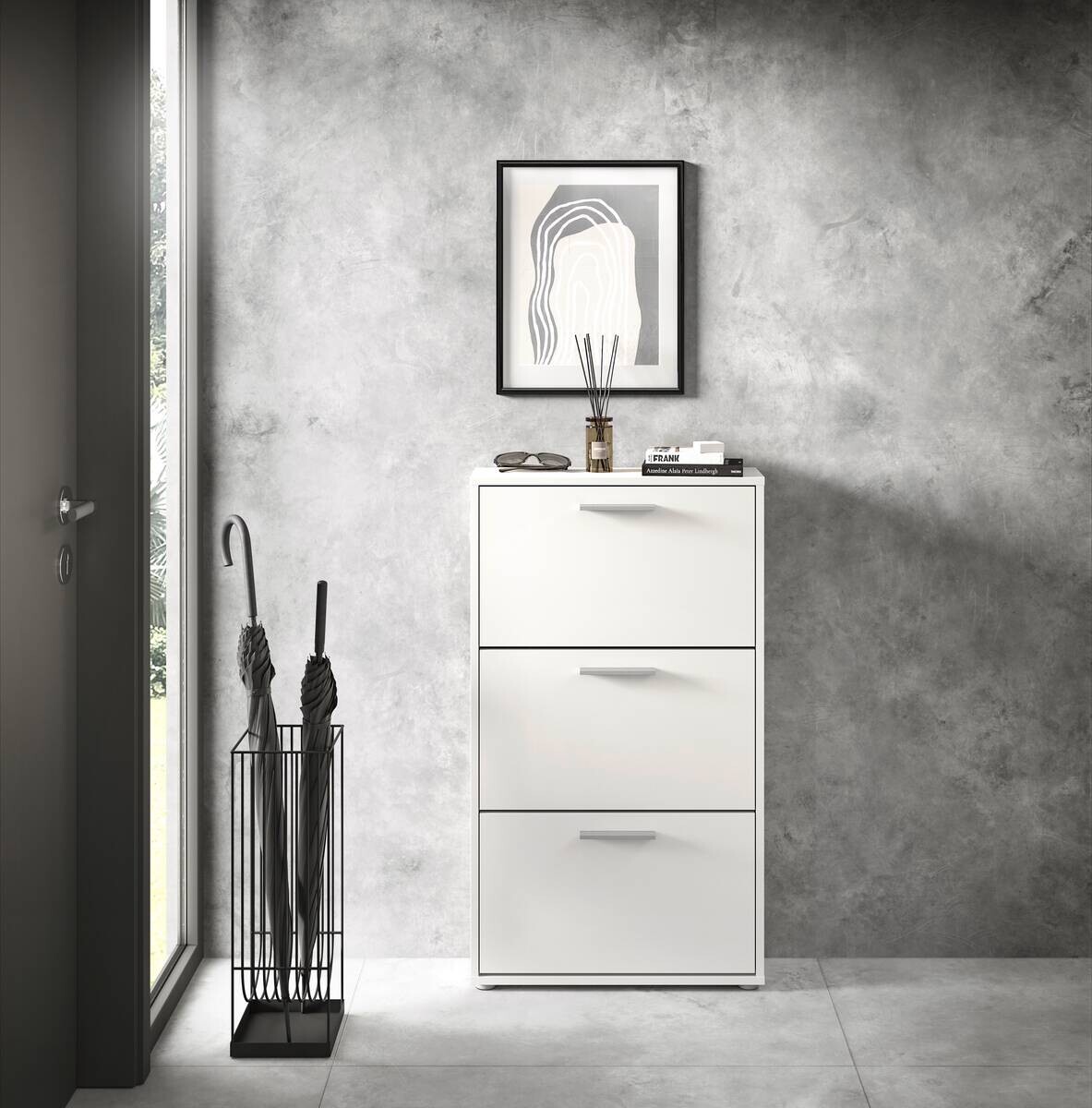 Schuhkipper SAM weiß B/H/T: ca. 59x103x17 cm Schuhkipper SAM weiß B/H/T: ca. 59x103x17 cm