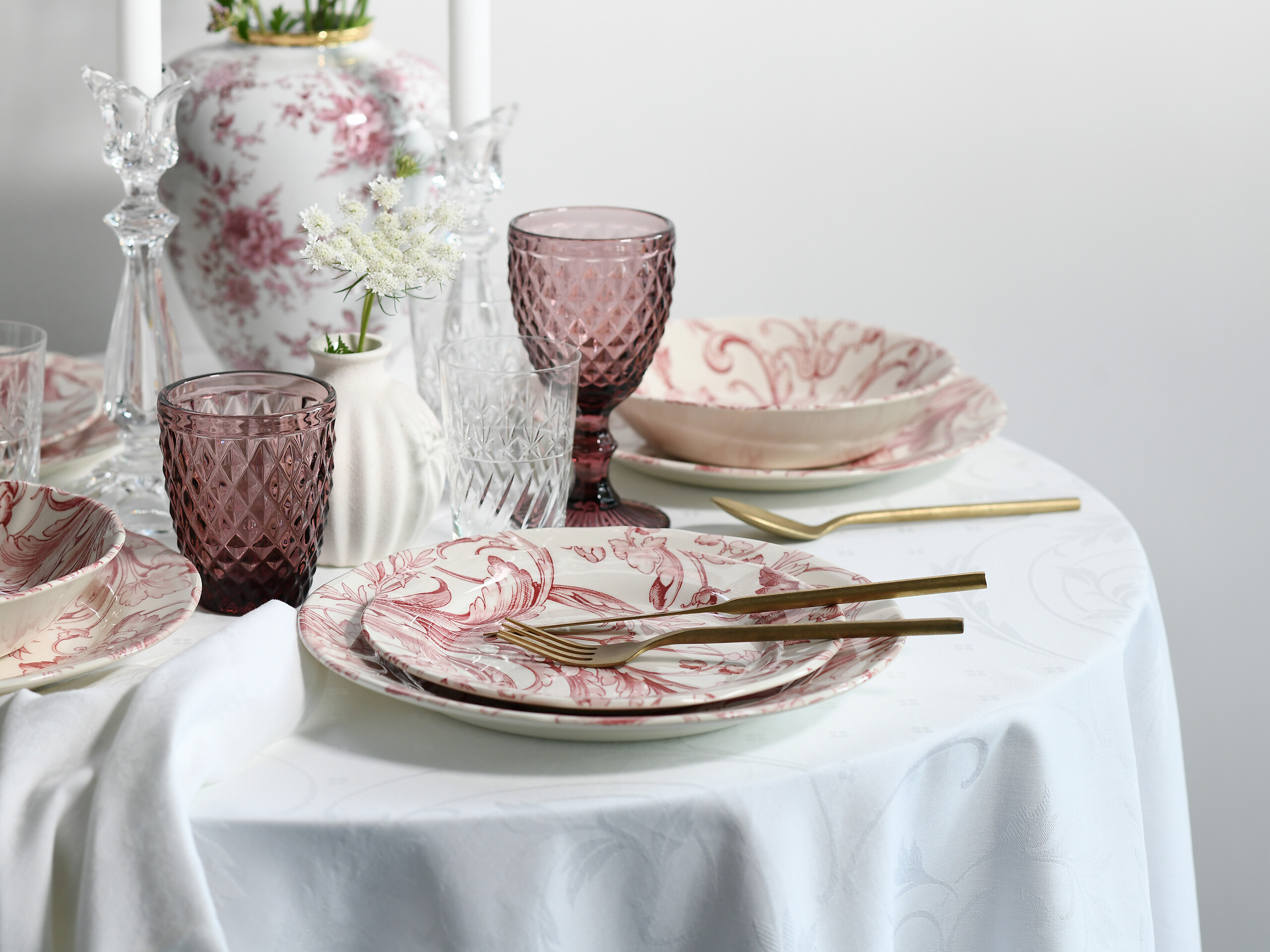 CreaTable Tafelservice Venecia rot Steingut 18 tlg.