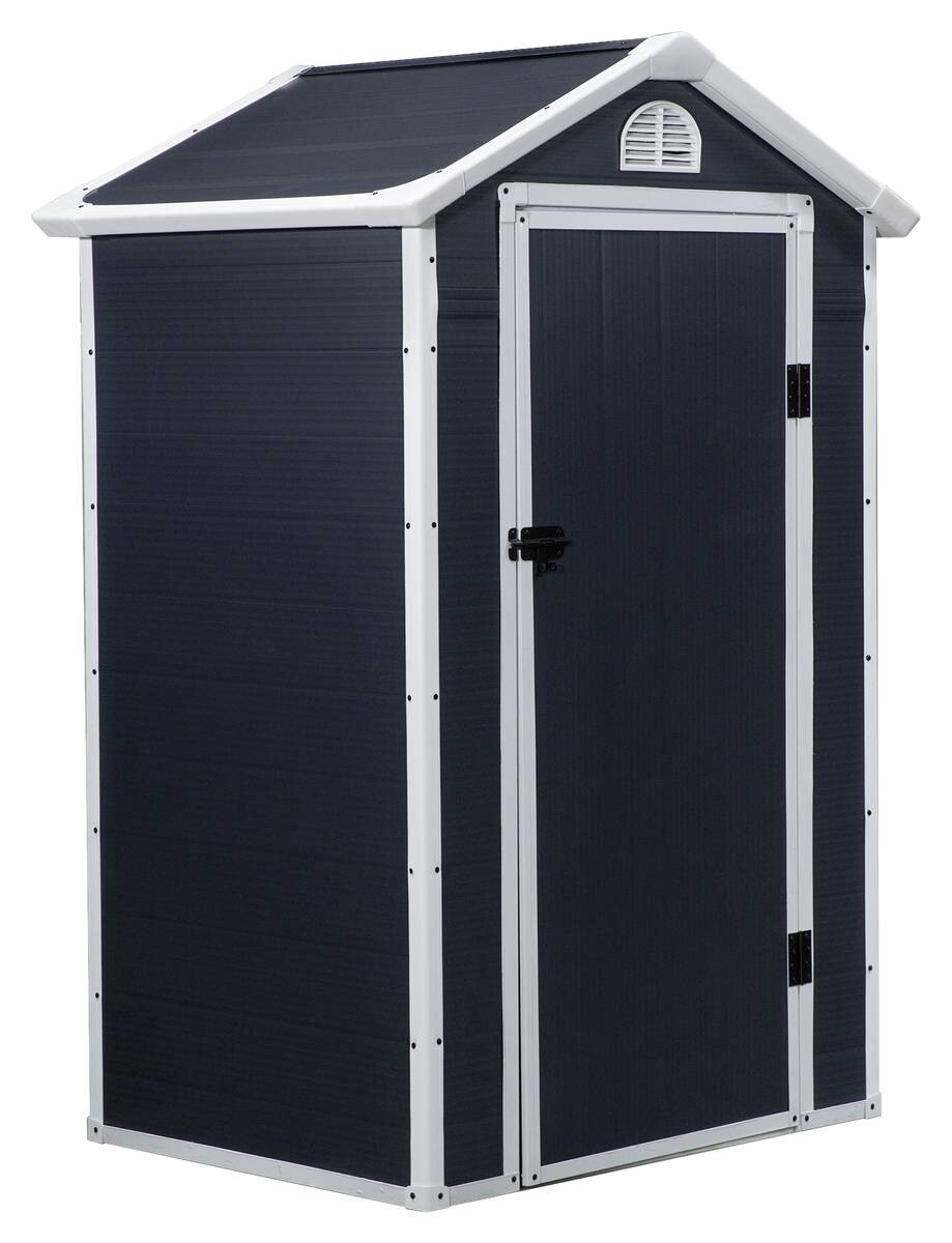 Outsunny Gartenhaus grau B/H/L: ca. 104x204x134 cm