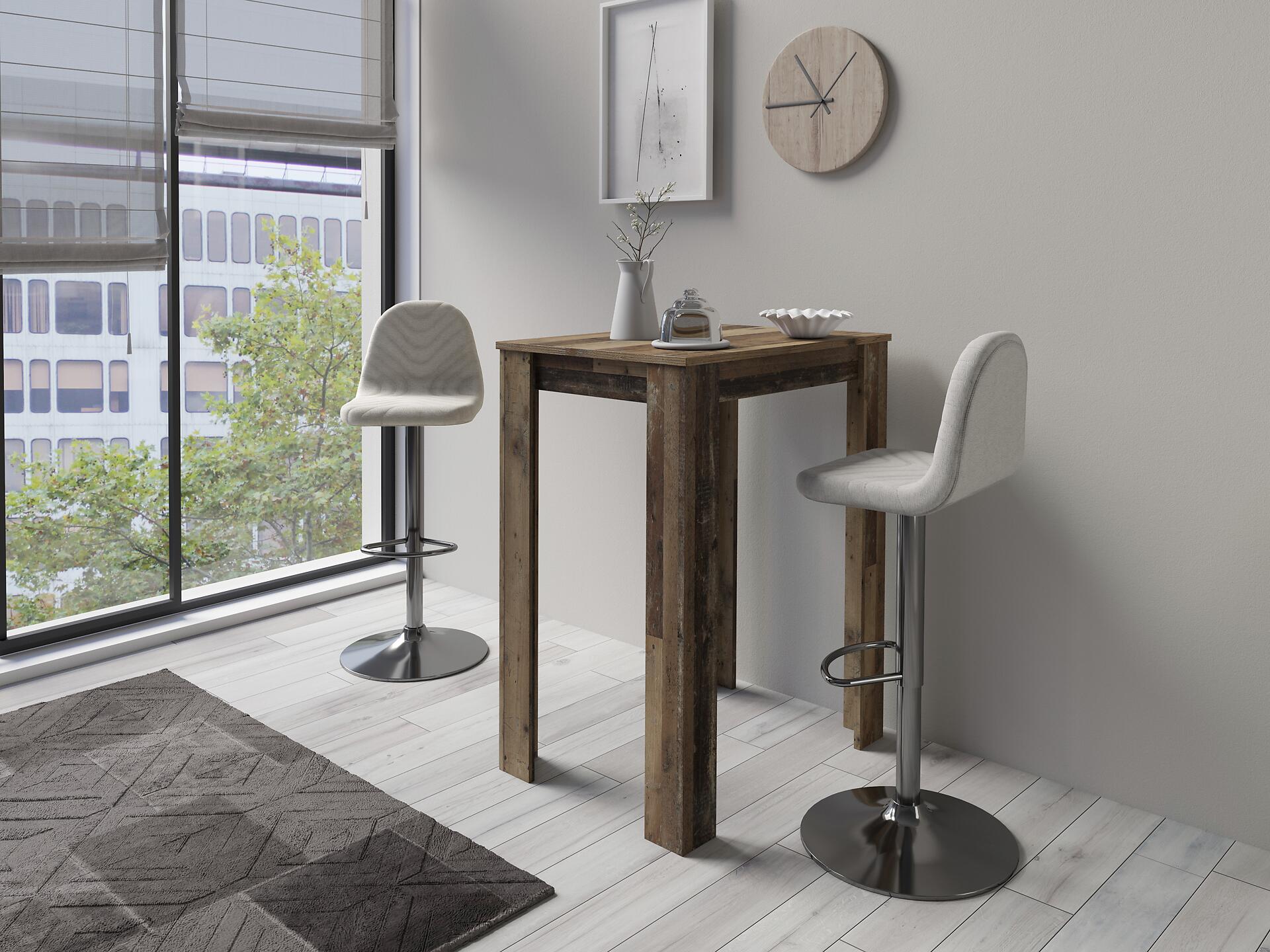 Bartisch NELE Eiche Old Wood Nachbildung Holzwerkstoff B/H/T: ca. 80x104x60 cm