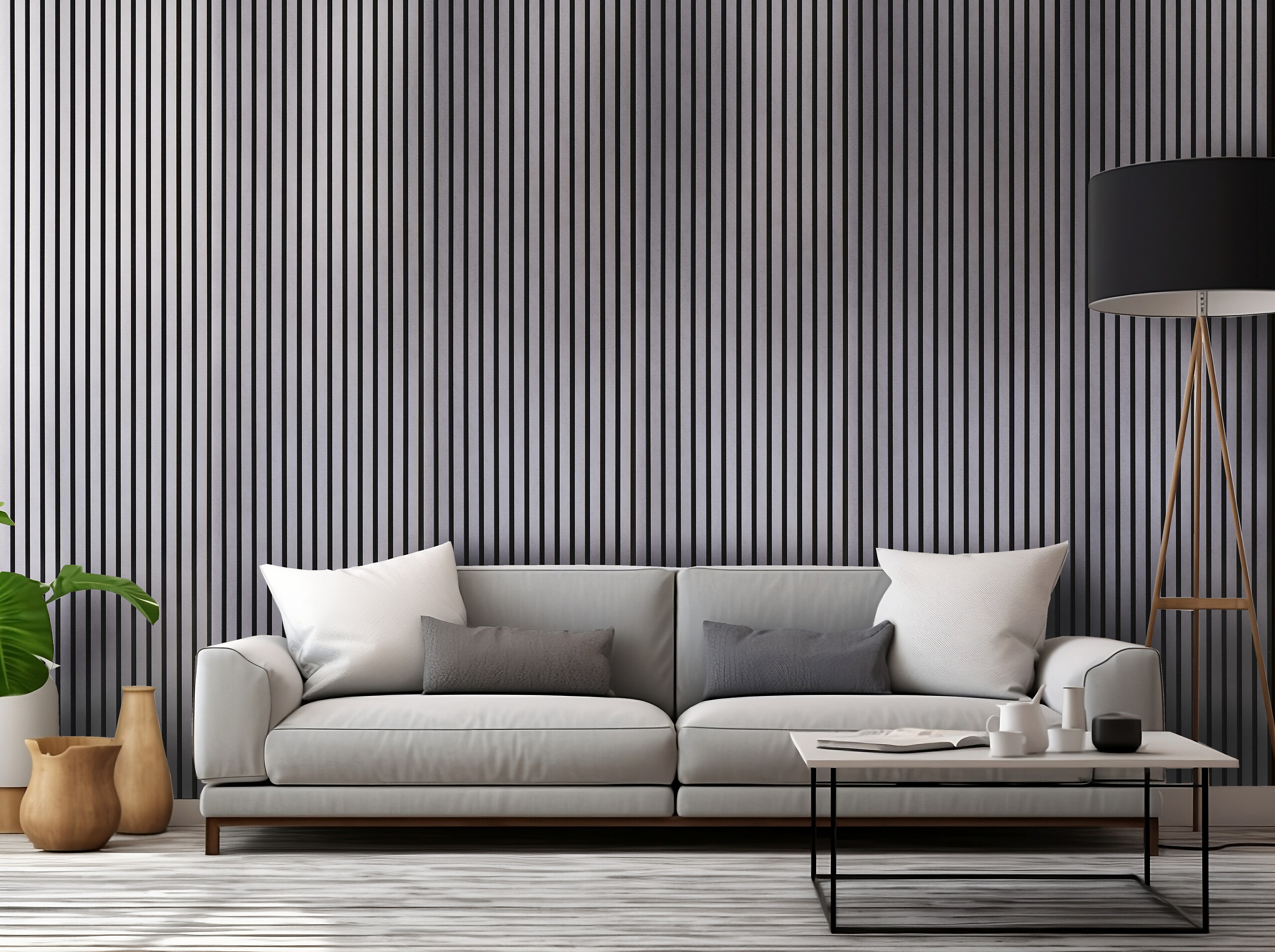 Wand- und Akustikpaneel Beton L/B/H: ca. 240x56,1x1,9 cm pro Stück