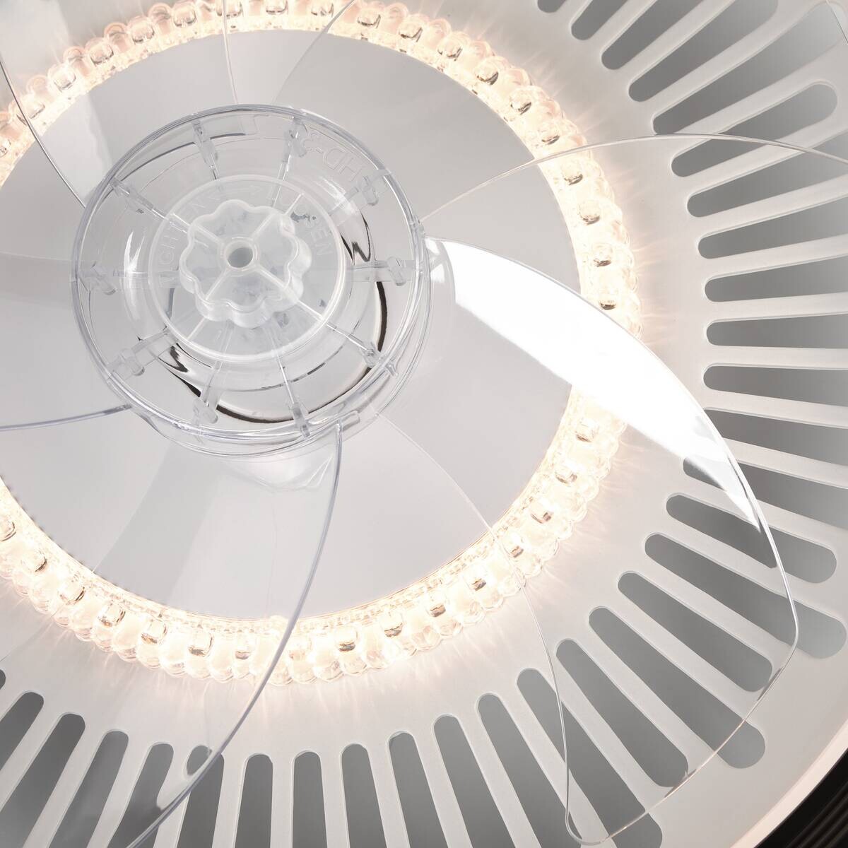 Lamkur LED-Deckenventilator FALCO 49908 schwarz weiß H/L: ca. 17x50 cm max. 40 W