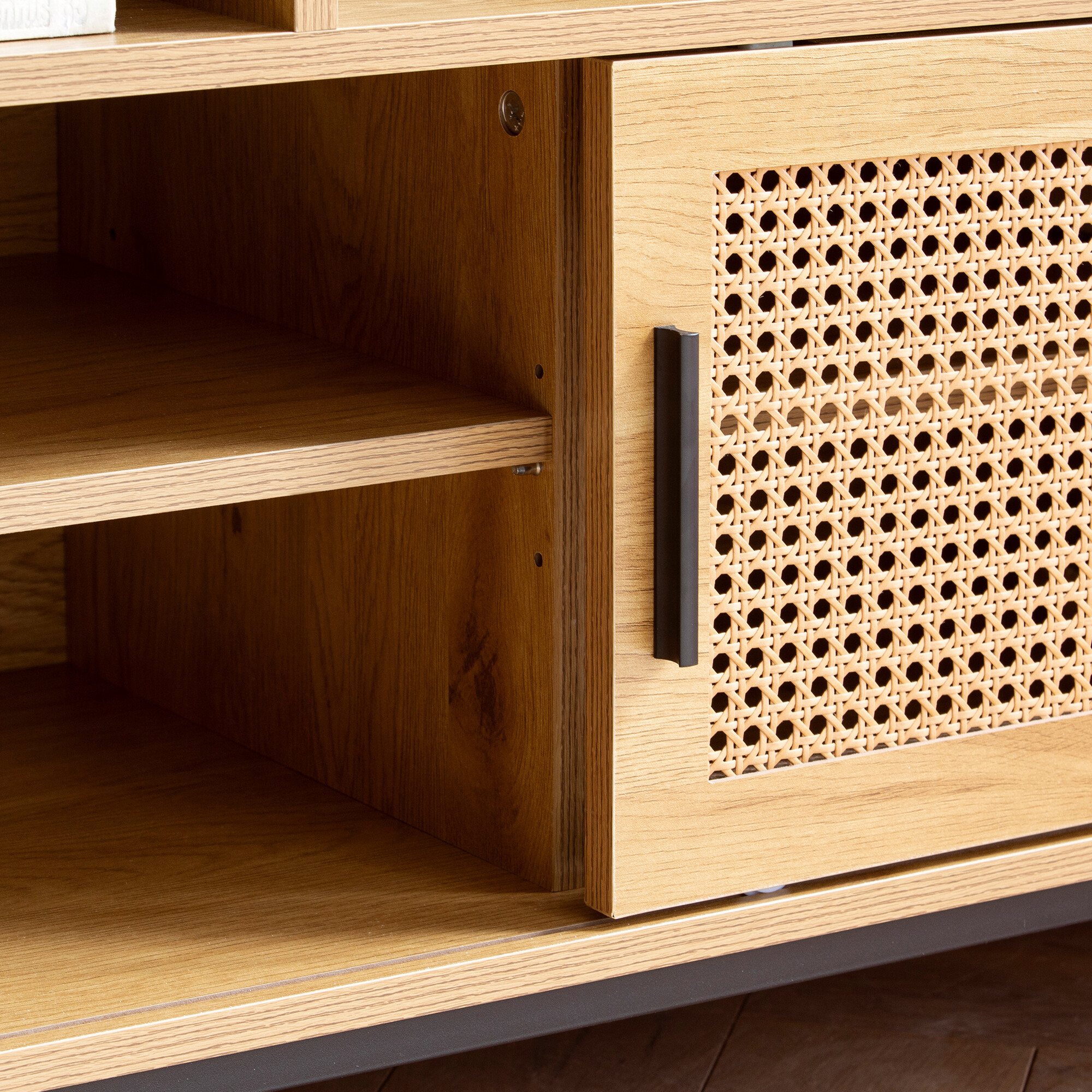 Schuhbank natur Eiche Optik B/H/T: ca. 120x75,5x40 cm