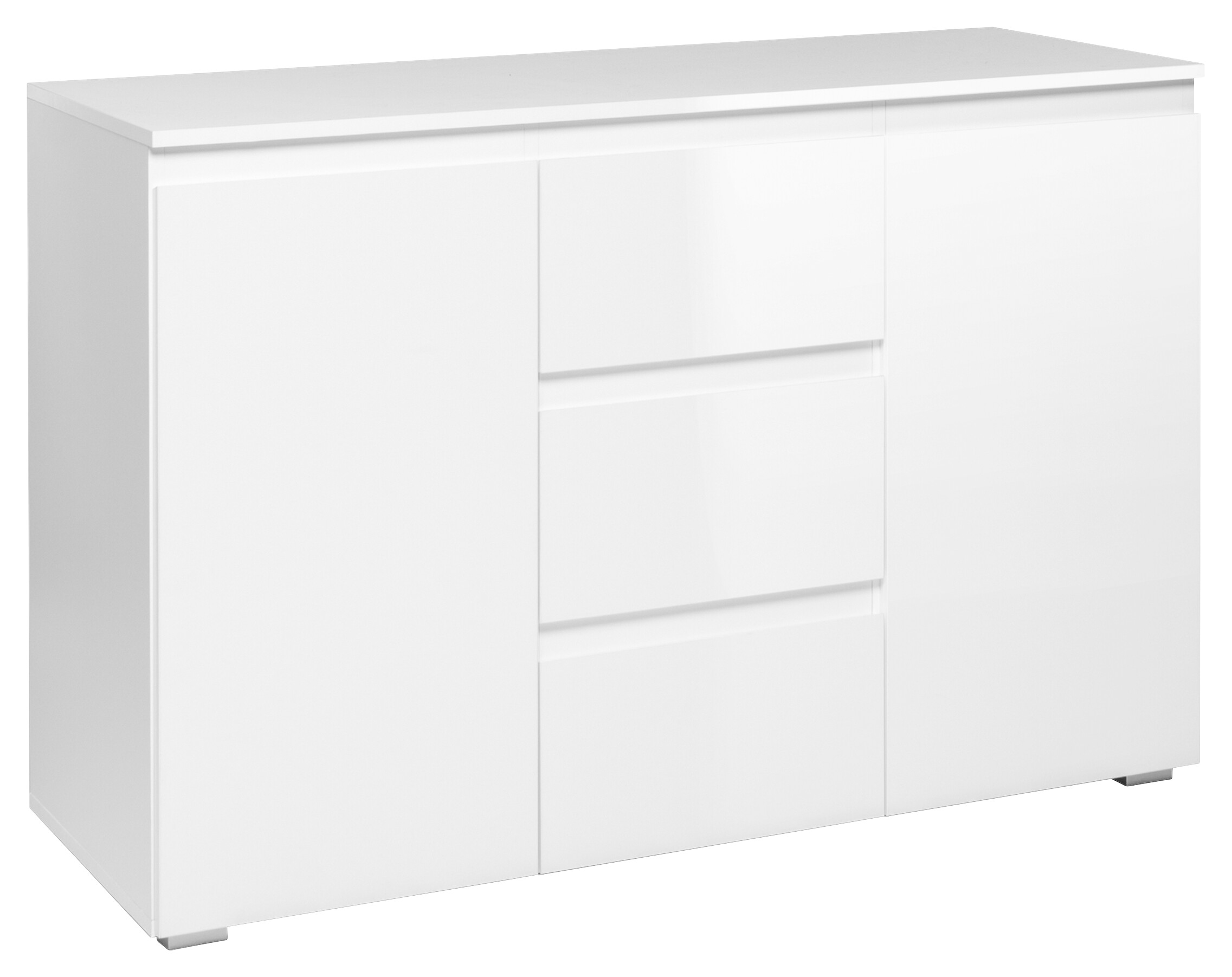 Kommode Capetown weiß glänzend weiß B/H/T: ca. 120x81x40 cm