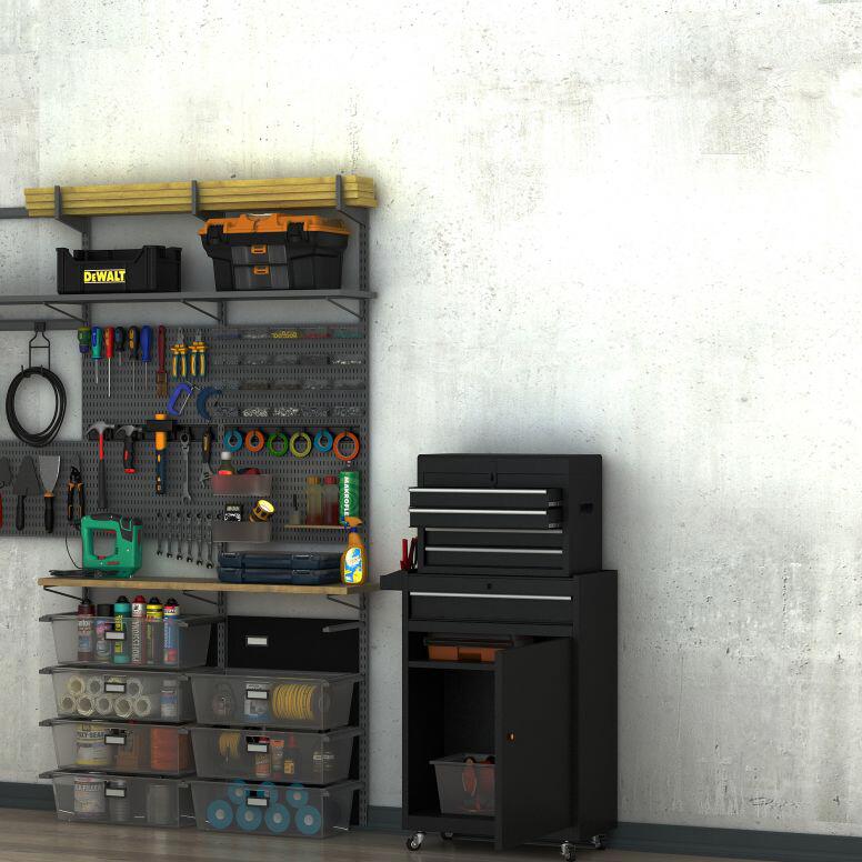 Mobiler Werkstattwagen schwarz B/H/T: ca. 52,5x104,5x28 cm