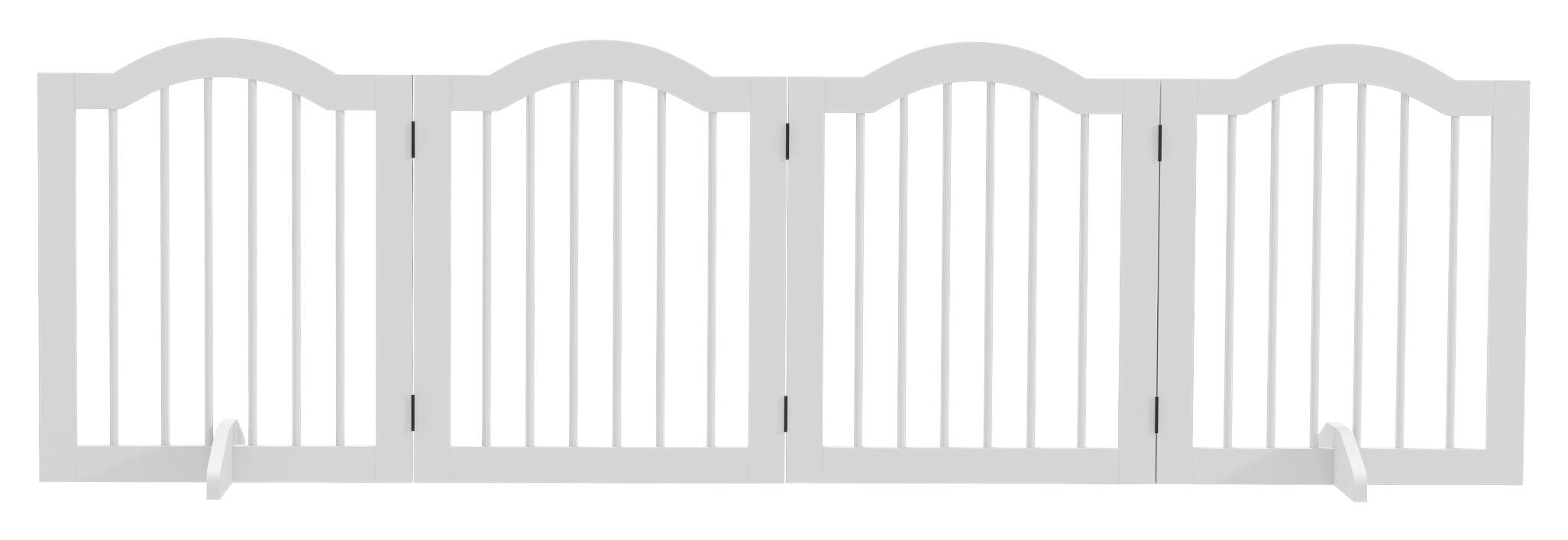 PawHut Schutzgitter weiß MDF B/H/L: ca. 29,5x61x203,5 cm