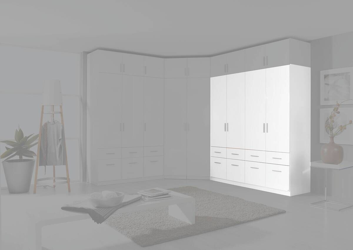 Kleiderschrank Celle weiß B/H/T: ca. 181x197x54 cm