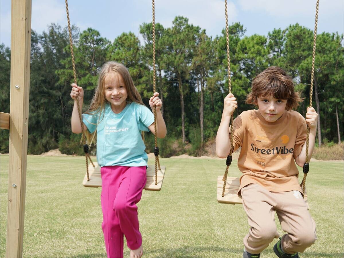 AXI Doppelschaukel Yuna braun B/H/L: ca. 224x208x186 cm