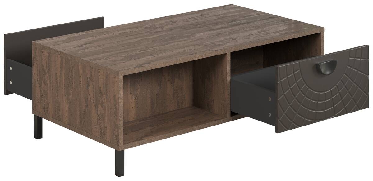 Couchtisch Fusion Eiche dunkel Nachbildung bronze Optik B/H/T: ca. 110x37x60 cm