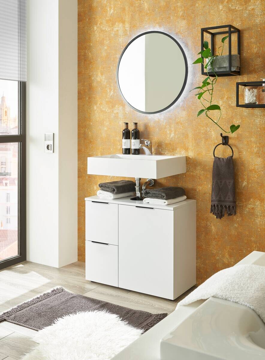 Waschbeckenunterschrank Porto weiß B/H/T: ca. 70x60x35 cm