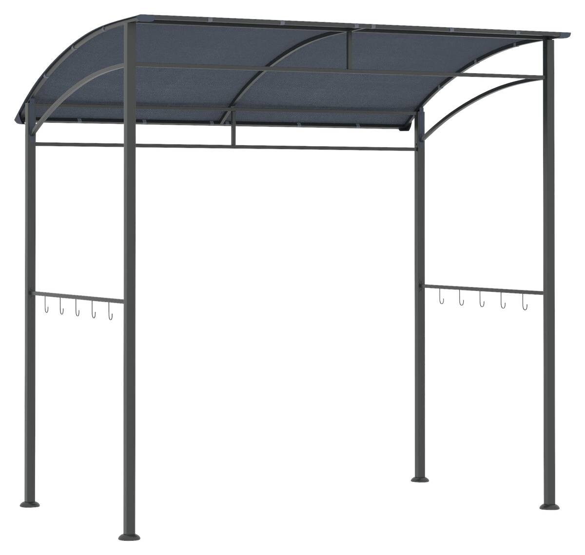 Outsunny Grillpavillon grau Polyester B/H/L: ca. 150x220x215 cm
