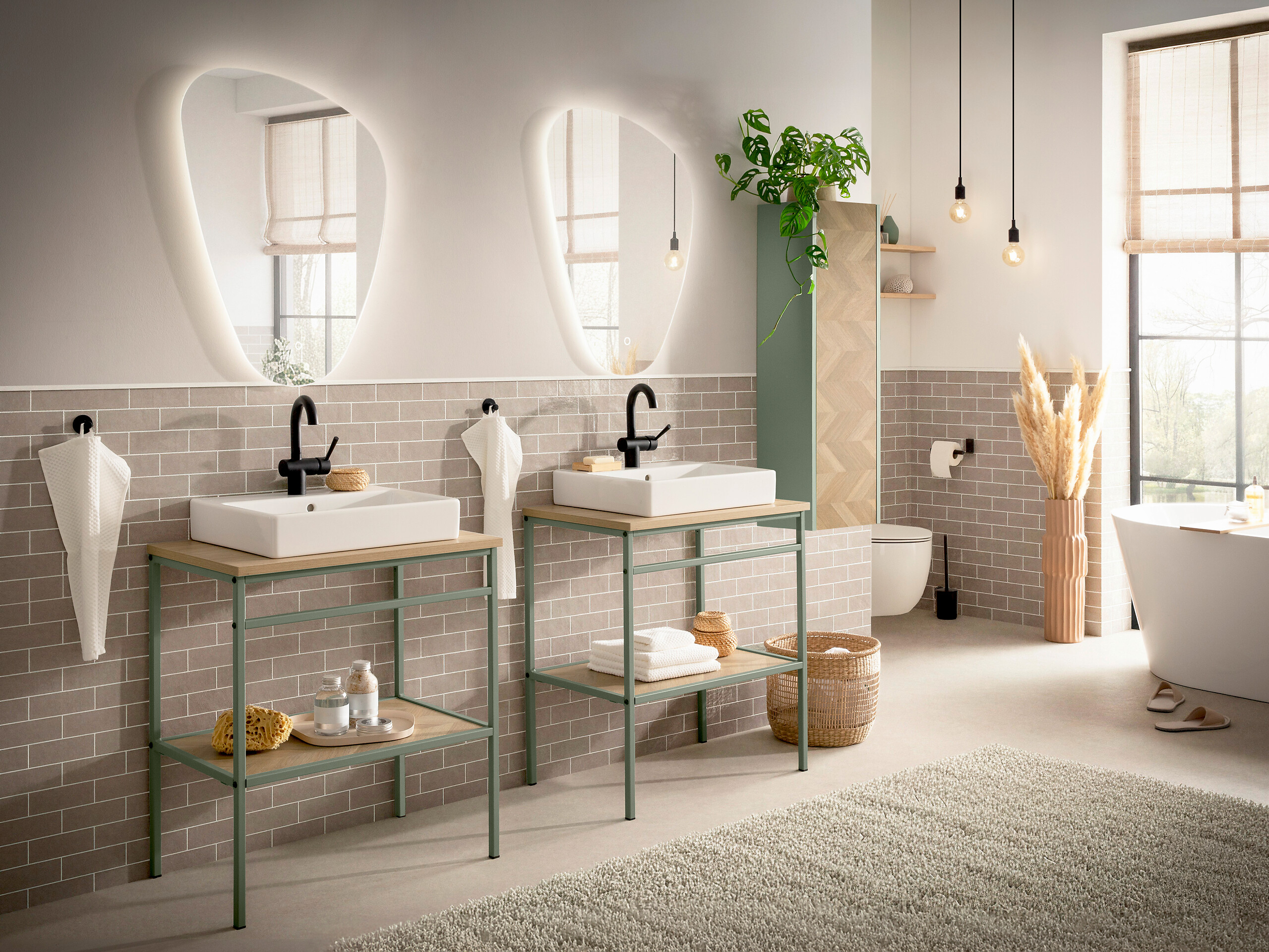 Highboard Lorna Pistazie B/H/T: ca. 30,2x106,1x23,4 cm