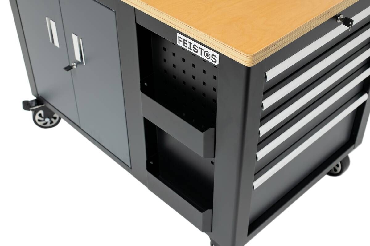 Werkbank Hektor schwarz B/H/L: ca. 114x89x73 cm