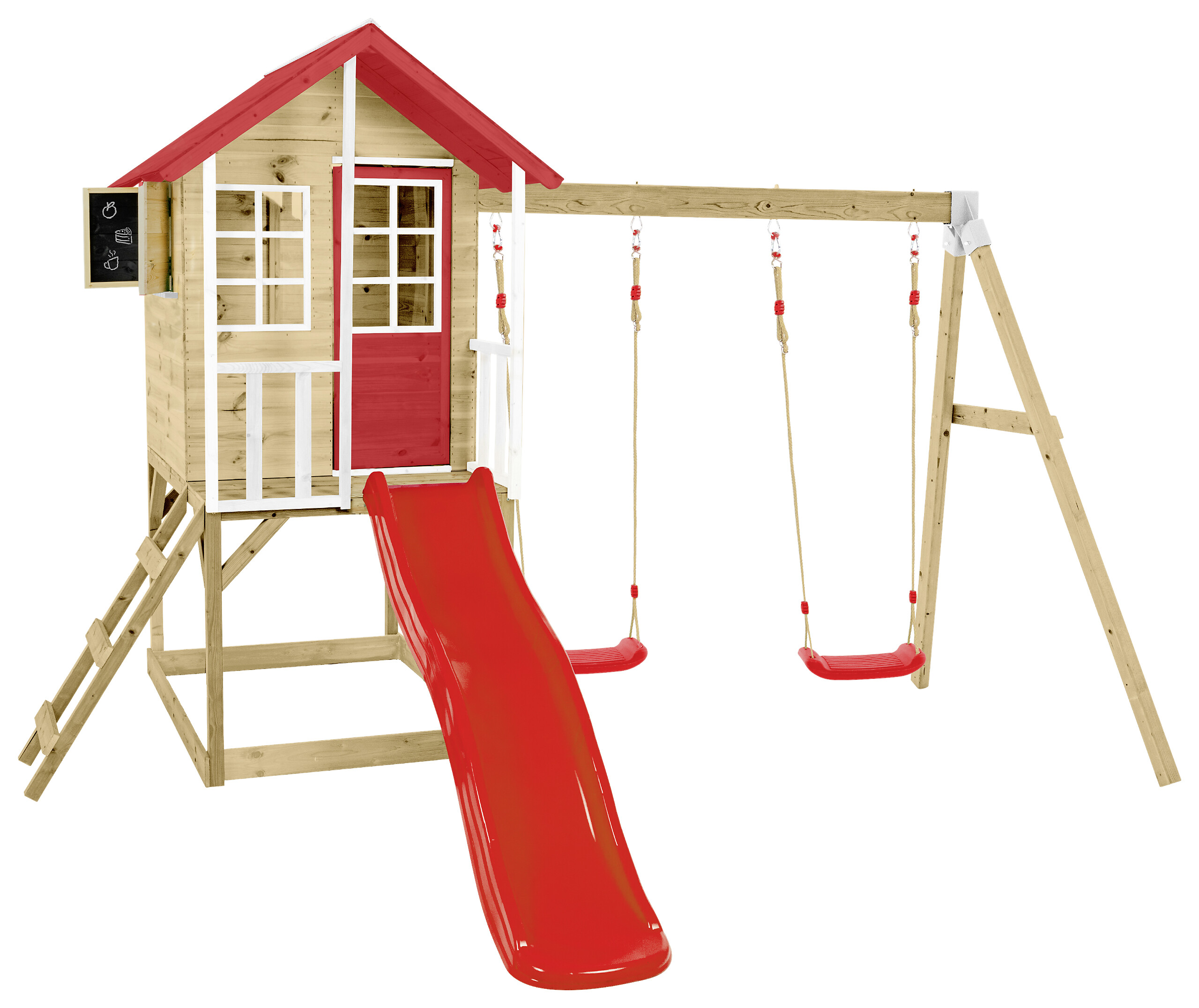 Zwerkules Spielhaus Lolla grau B/H/L: ca. 370x224x352 cm
