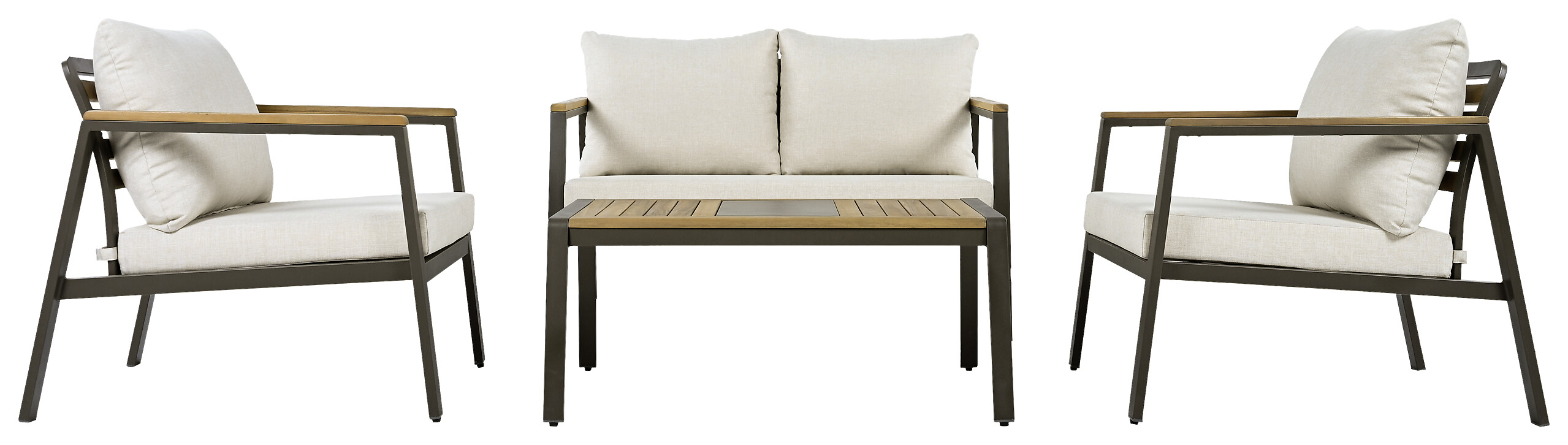 POCOline Gartensitzgruppe Grasse taupe Stahl