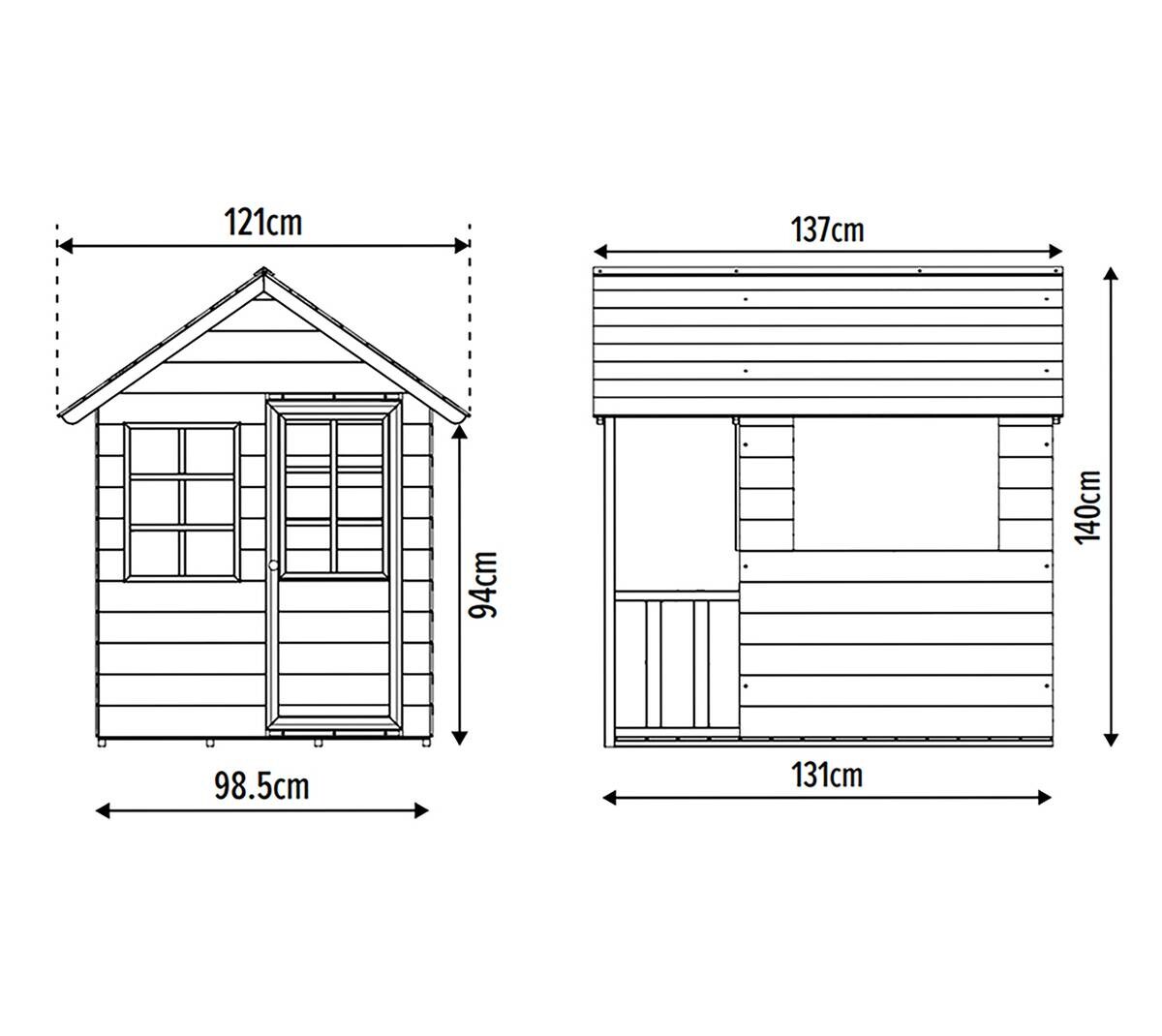Zwerkules Spielhaus Holli natur B/H/L: ca. 121x140x137 cm