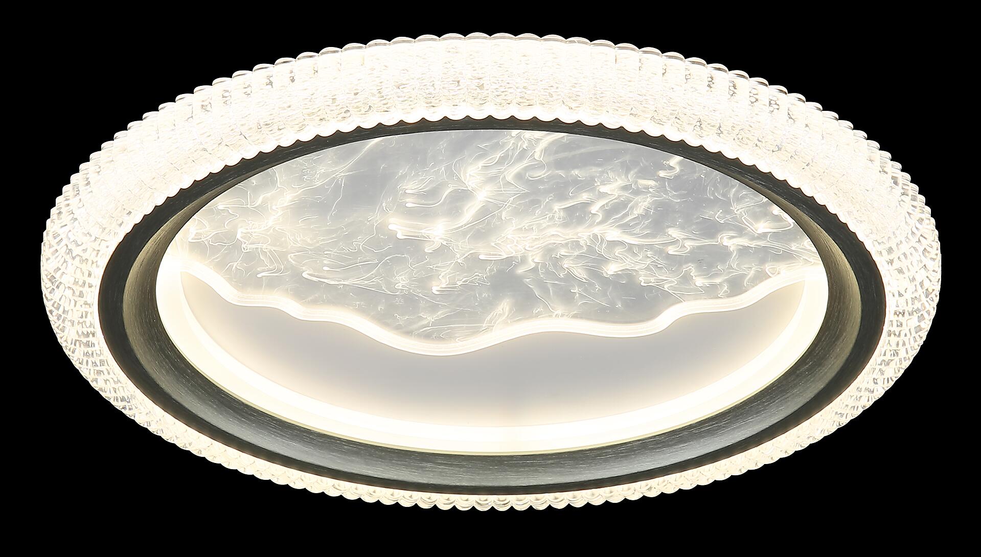 GLOBO LED-Deckenleuchte klar grau Kunststoff Metall H/D: ca. 5,5x39,5 cm 1 Brennstellen