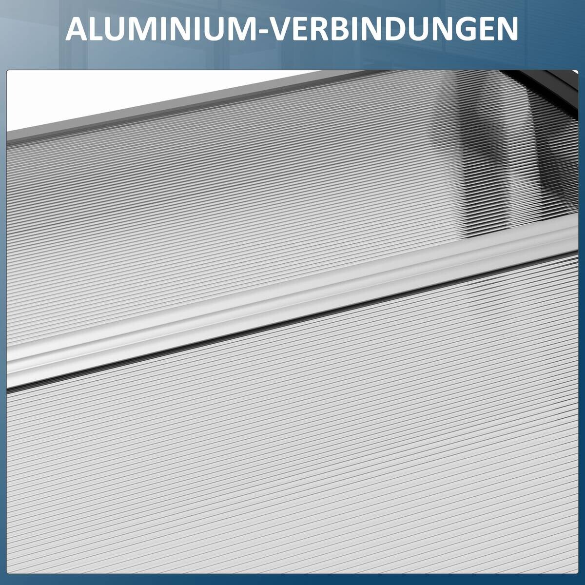 Outsunny Vordach weiß B/H/L: ca. 295x90x23,5 cm