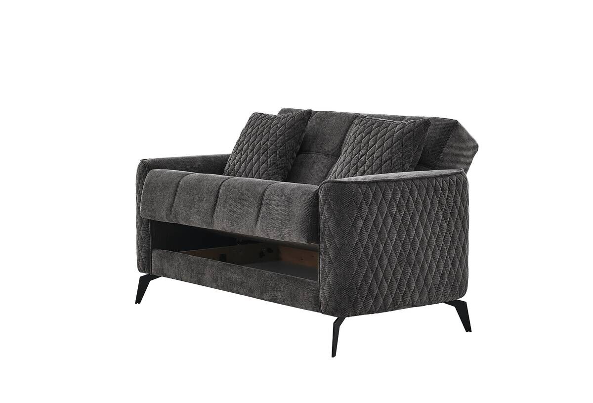 Sofa 3-2-1 Lendor grau Webstoff