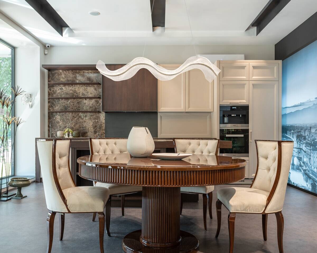 GLOBO LED-Pendelleuchte nickel matt Aluminium Metall B/H/T: ca. 29x120x101 cm