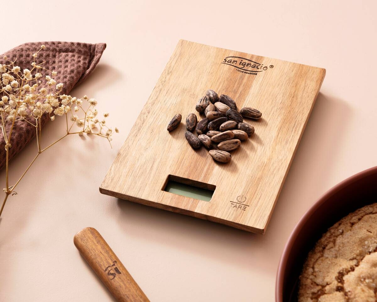 SAN IGNACIO Küchenwaage AGROS natur Akazie B/L: ca. 15x20 cm