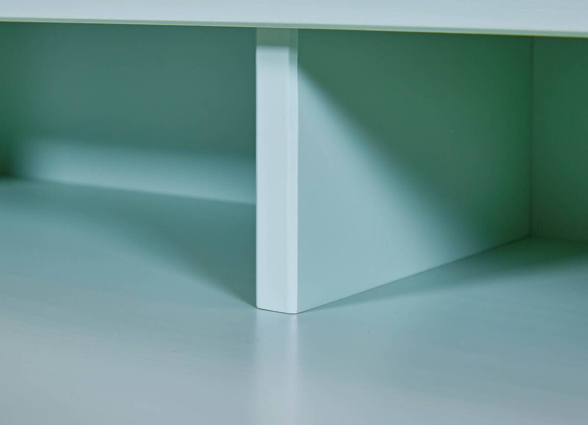 Kinder-Schreibtisch Conversation Desk grün lackiert B/H/L: ca. 68,4x90,6x110 cm