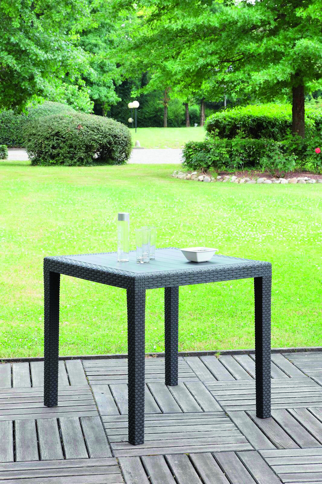 ProGarden Tisch King anthrazit Kunststoff B/H/L: ca. 79x72x79 cm
