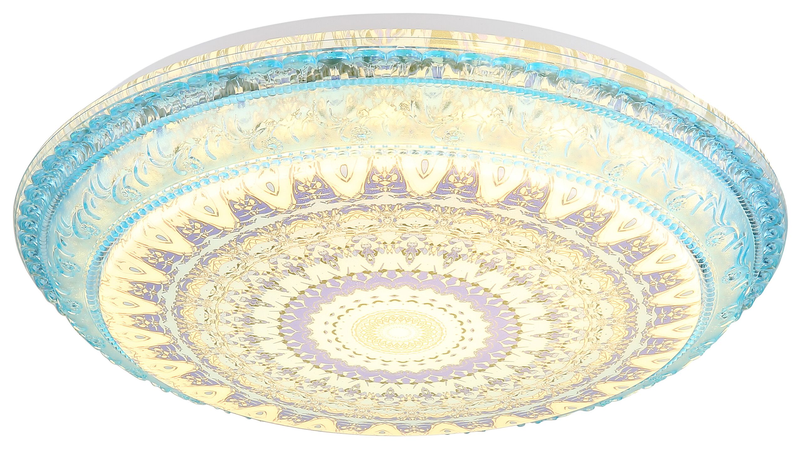 GLOBO LED-Deckenleuchte blau Metall Kunststoff H/D: ca. 8,5x39 cm