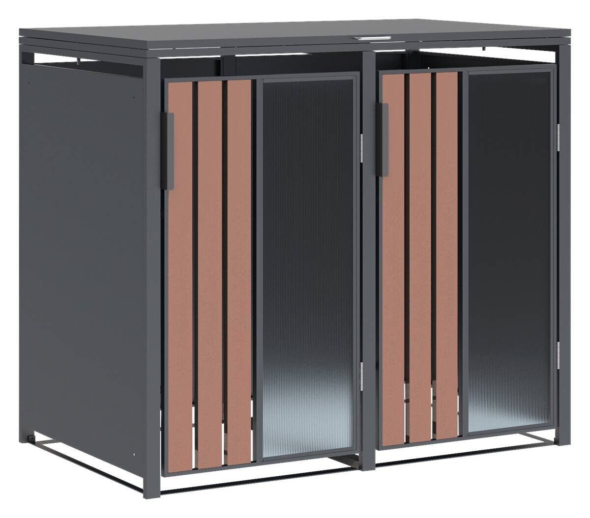 Westmann Mülltonnenbox Status anthrazit B/H/L: ca. 132x116x80 cm