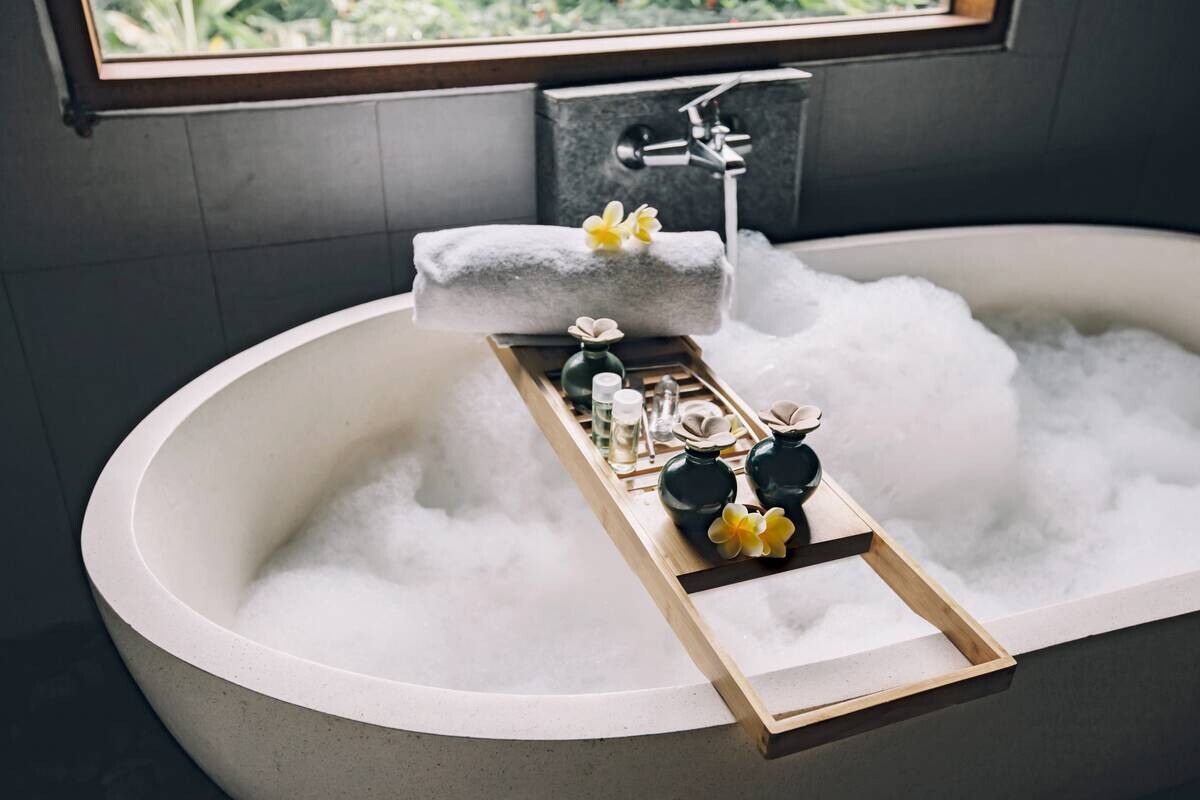 Badewannenablage natur Bambus B/L: ca. 92x18 cm