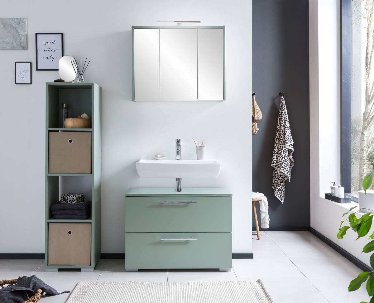 Waschbeckenunterschrank Carlos Pistazie B/H/T: ca. 80,2x59,1x35 cm