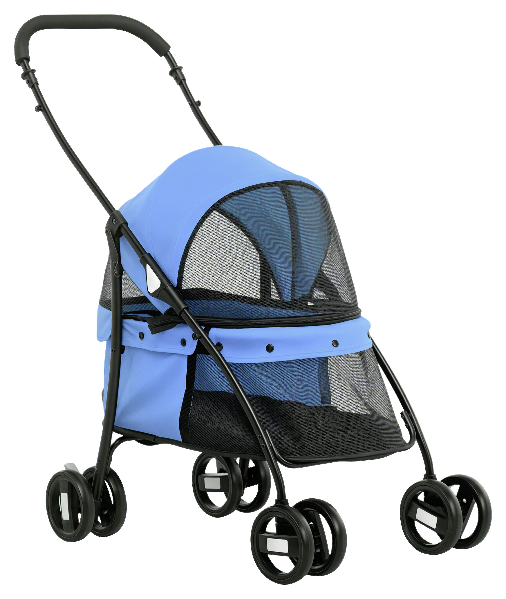 PawHut Hundebuggy blau Polyester-Mischgewebe B/H/L: ca. 47x97x82 cm