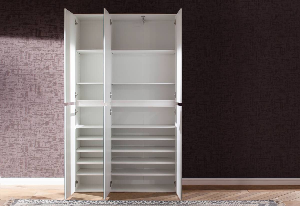 Garderobenschrank Mirror weiß B/H/T: ca. 111x191x34 cm