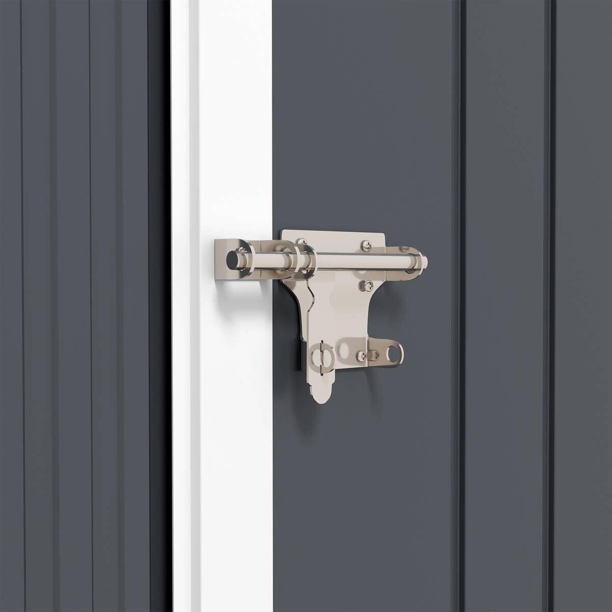 Outsunny Gartenhaus dunkelgrau Polypropylen B/H/L: ca. 172x259x222 cm