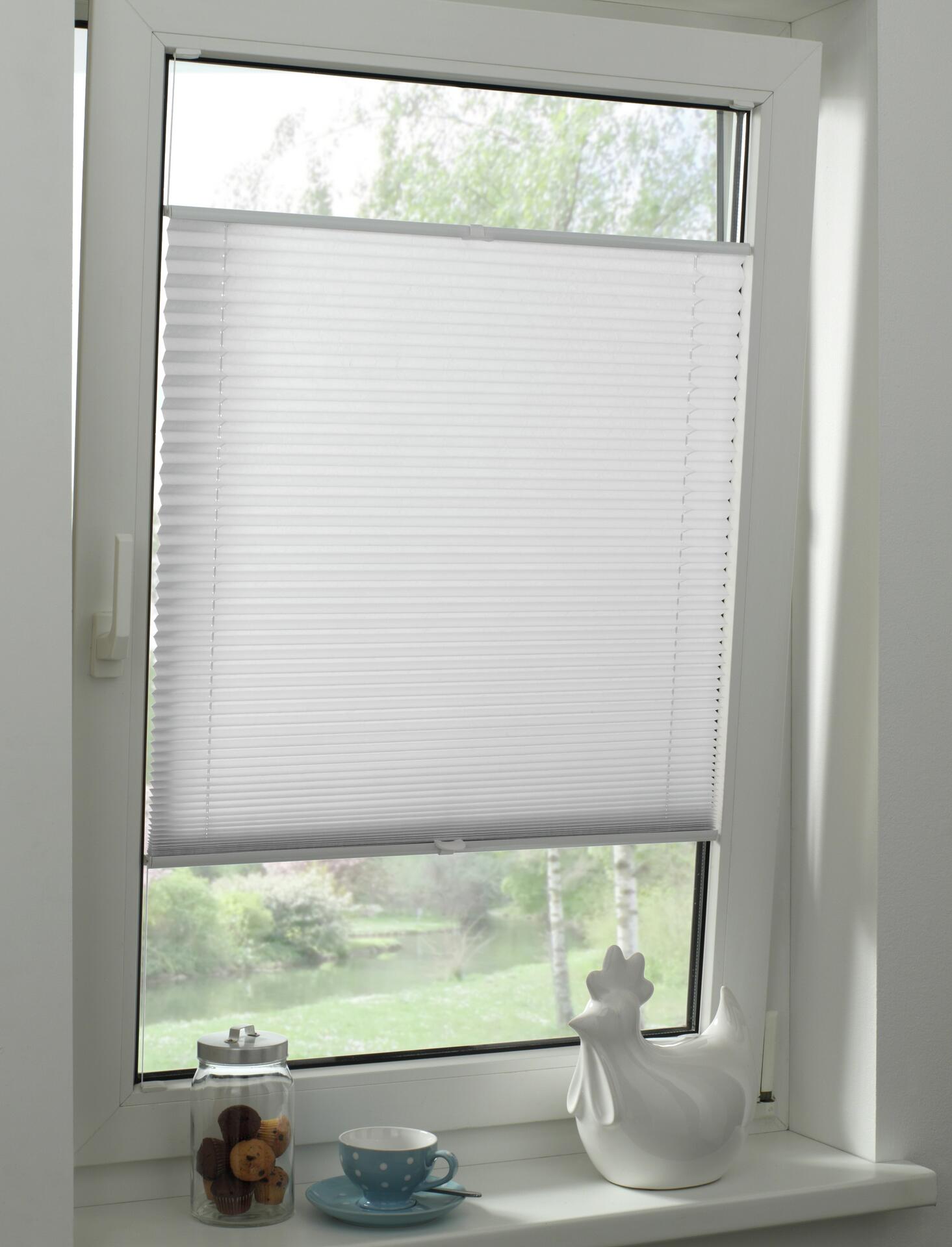 Boviva Spannplissee weiß B/L: ca. 70x130 cm