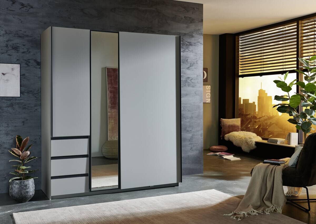 Schwebetürenschrank Stade Sahara grau B/H/T: ca. 168x198x63 cm