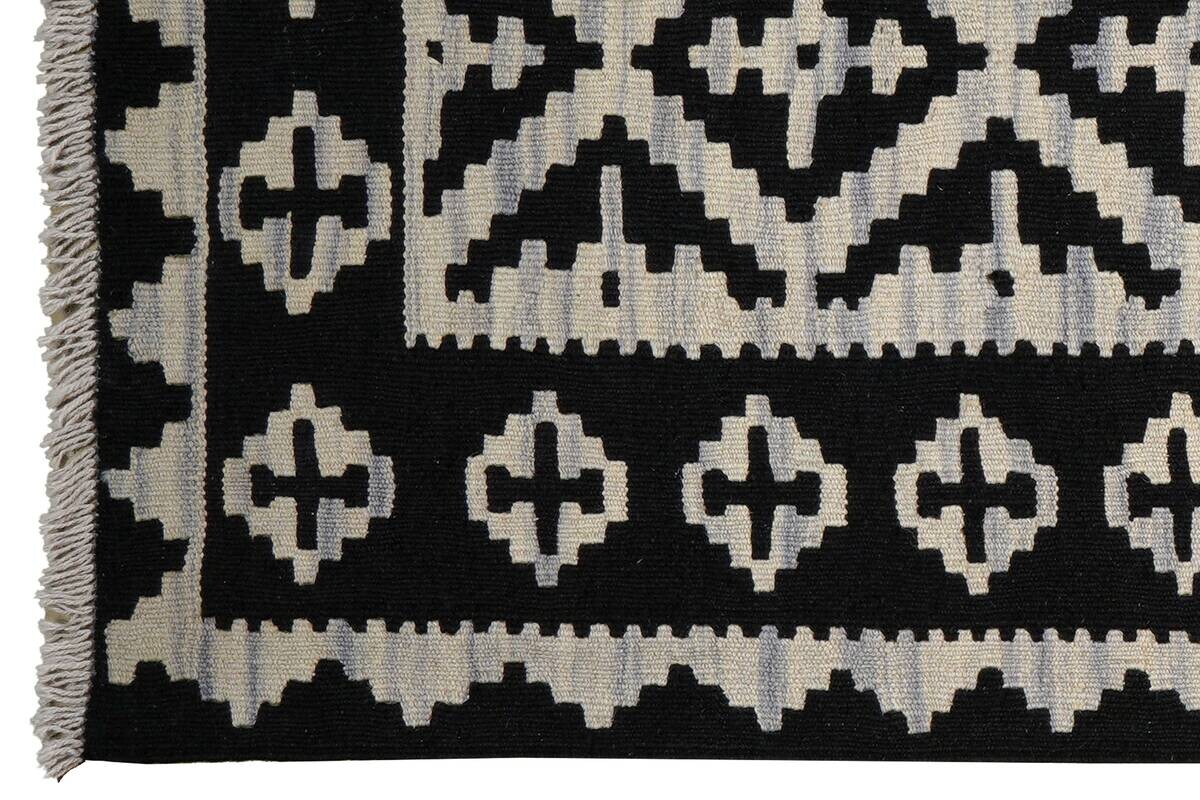 PersaTepp Teppich Kelim Gashgai schwarz B/H/L: ca. 83x1x293 cm