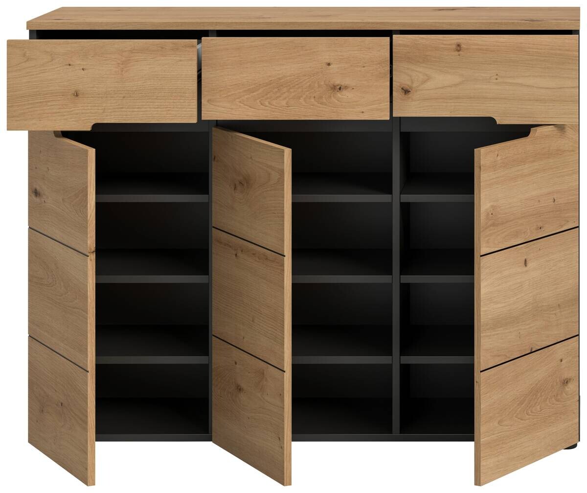 Schuhkommode Canu basaltgrau Nachbildung Artisan Nachbildung B/H/T: ca. 94x120x37 cm