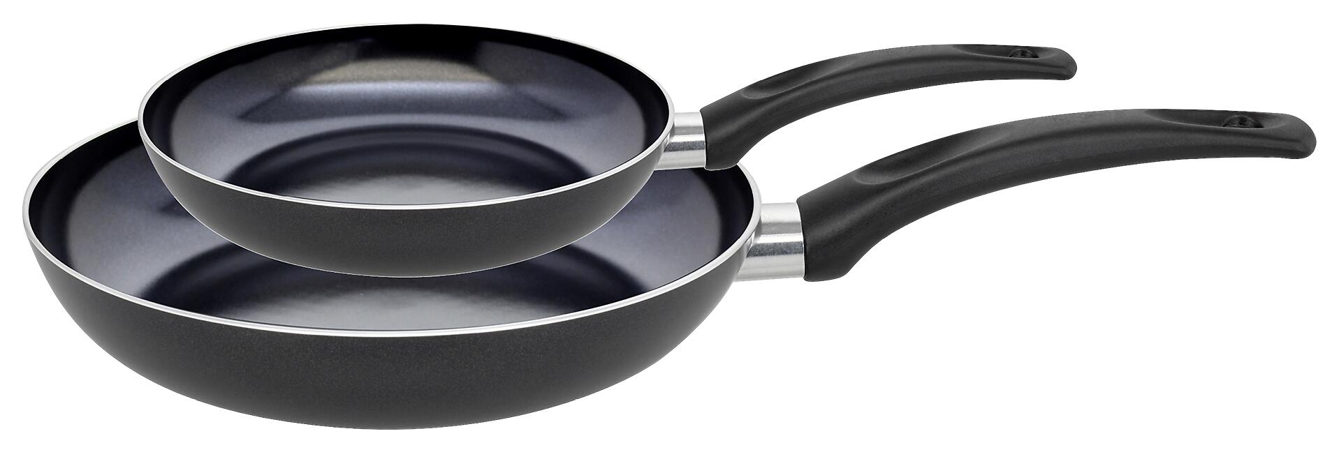 Pfannenset schwarz Aluminium 2 tlg. Pfannenset schwarz Aluminium 2 tlg.