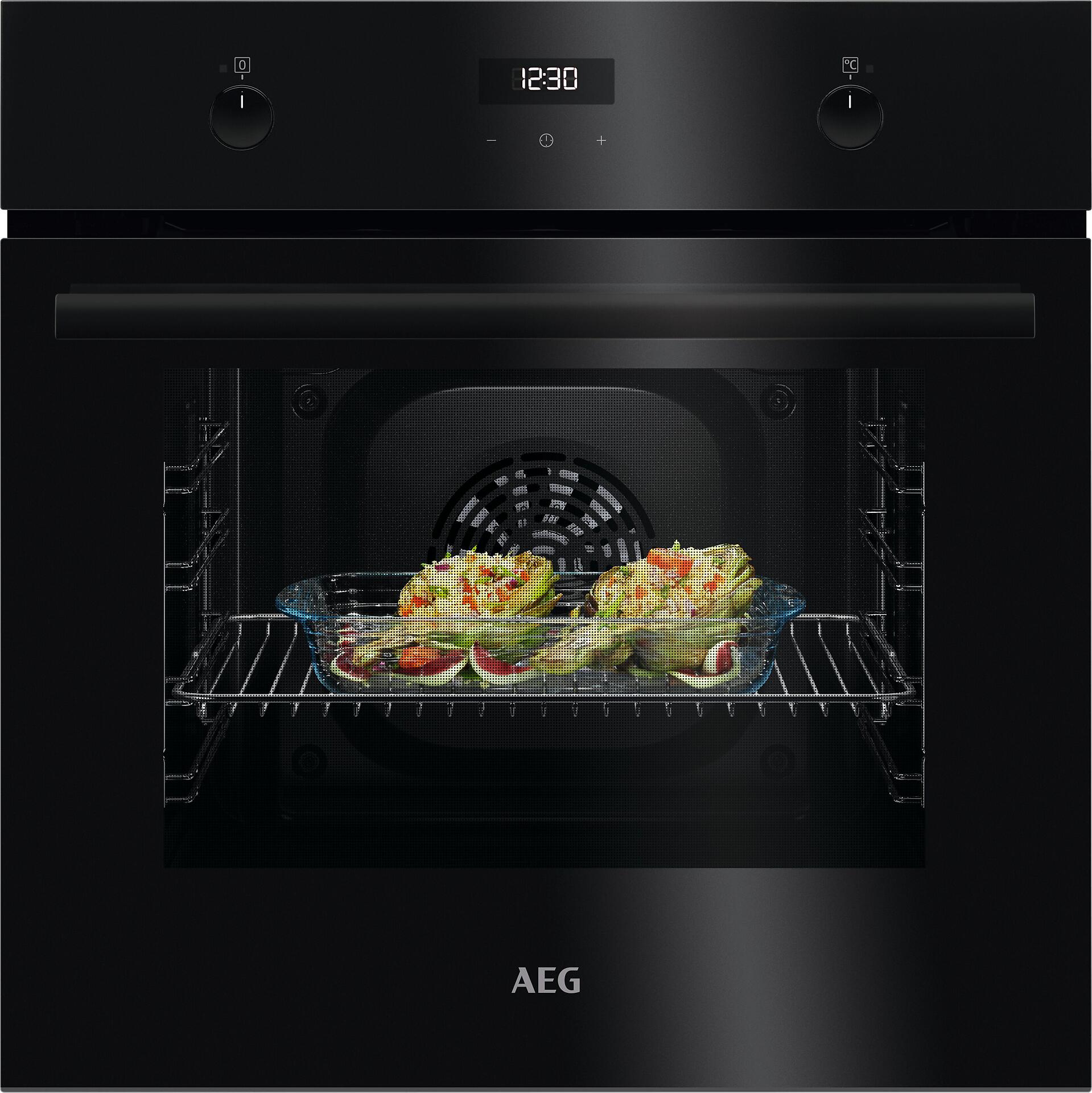 AEG Backofen-Set XXXL80 schwarz B/H/T: ca. 59,5x59,4x56,7 cm