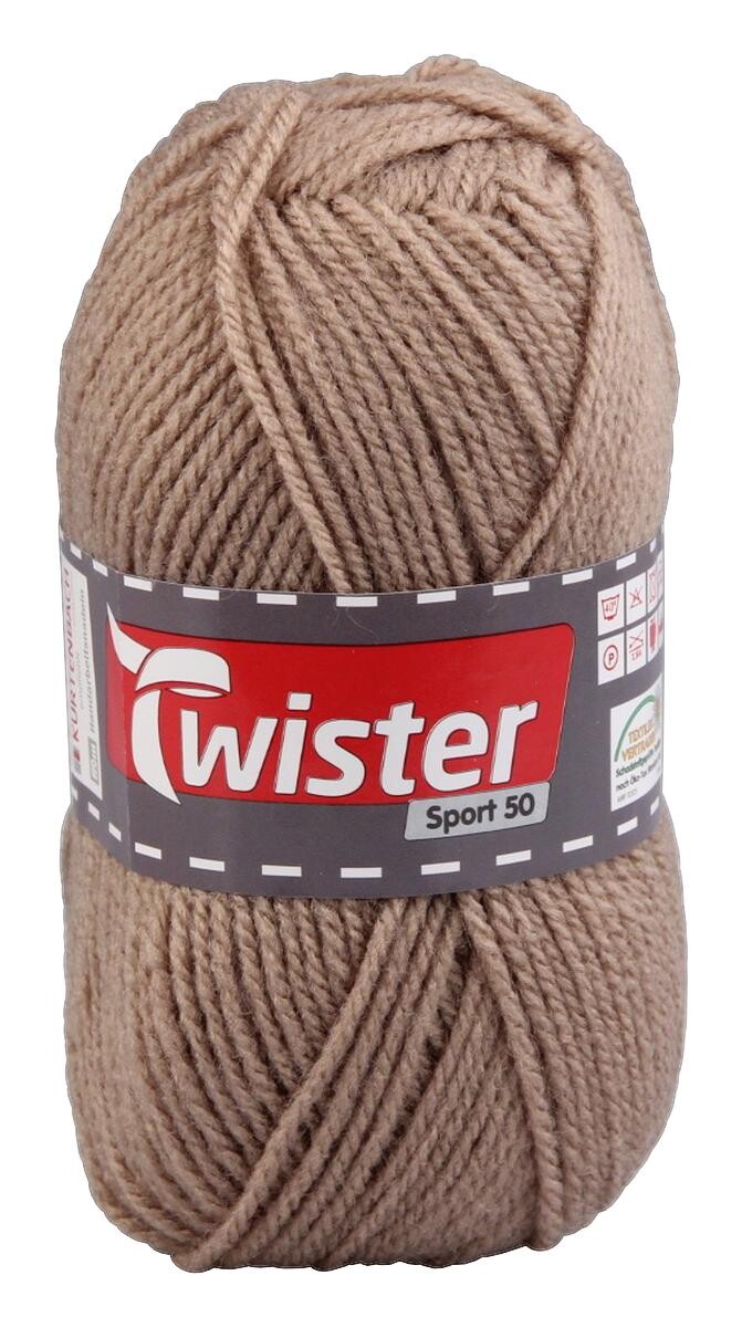Twister Handstrickgarn Twister Sport uni beige L: ca. 15000 cm