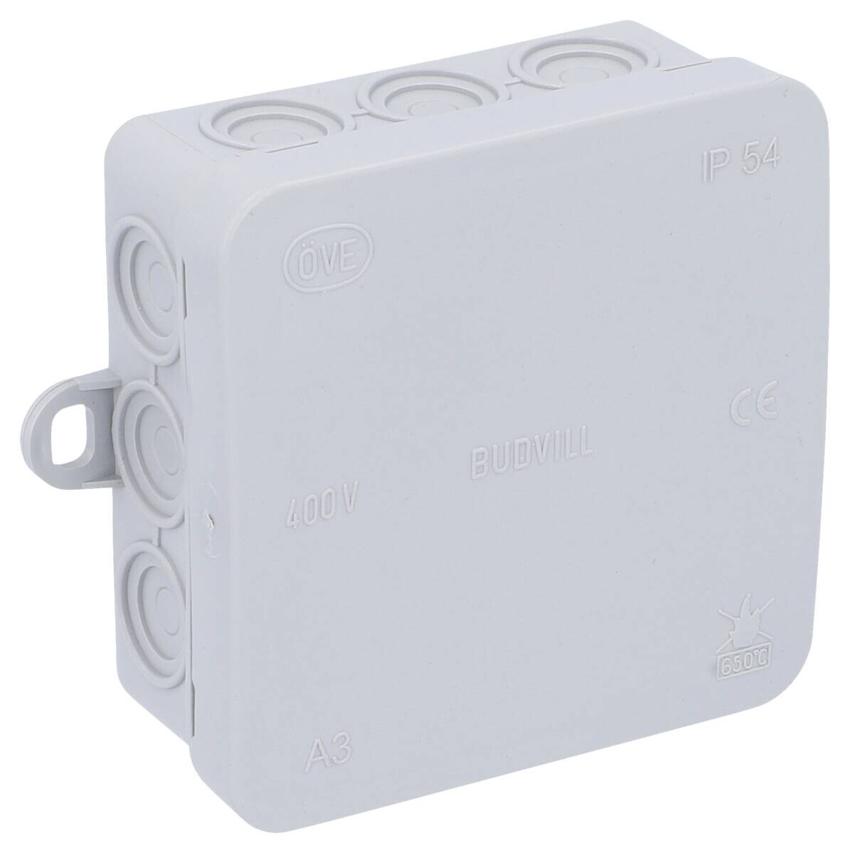 Aufputz-Abzweigkasten grau