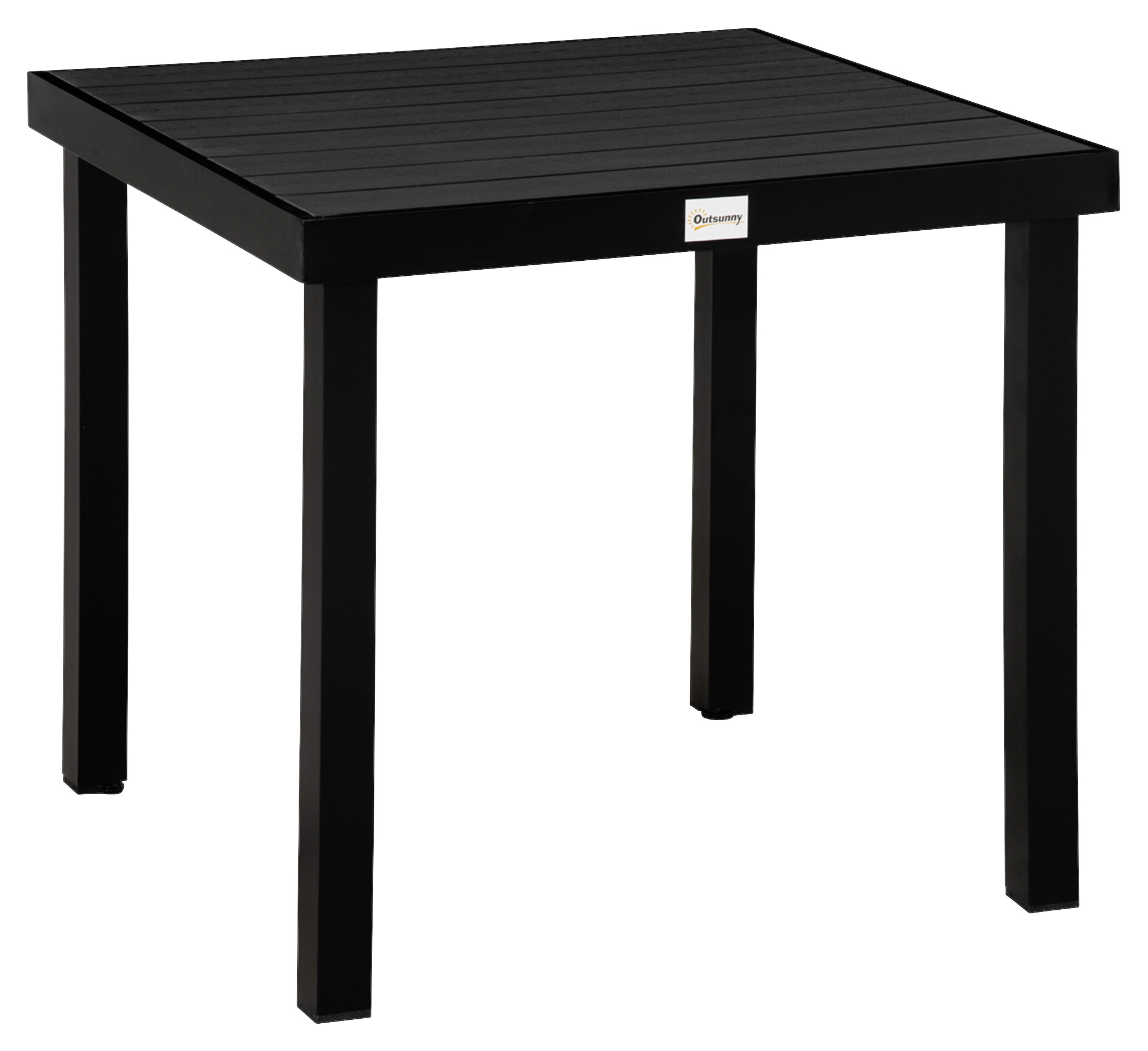 Outsunny Gartentisch schwarz Aluminium B/H/L: ca. 80x74x80 cm