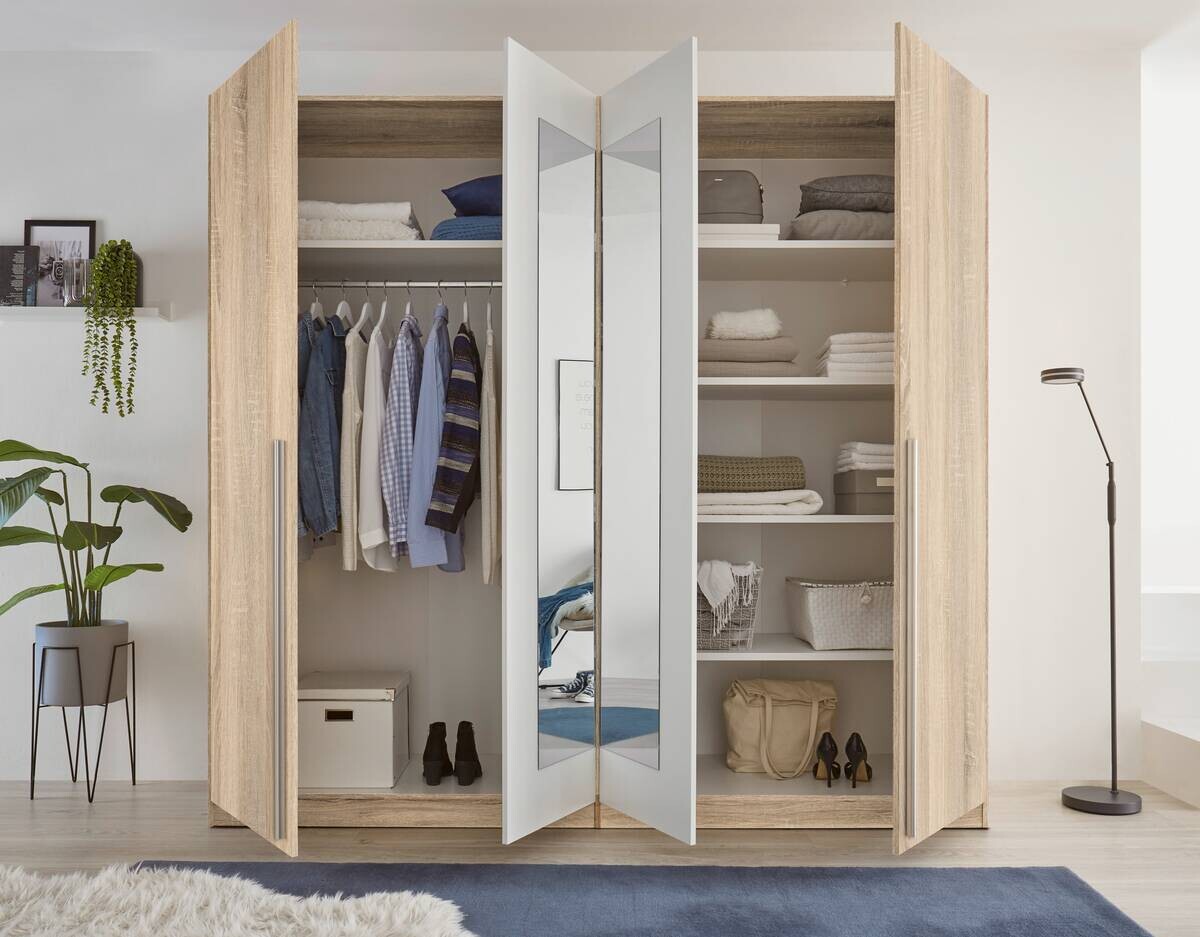 Kleiderschrank Cano Eiche San-Remo Nachbildung B/H/T: ca. 228x213x62 cm